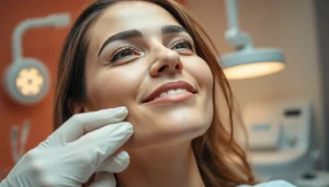 Woman receiving liposhots injection, highlighting hope and professional care in a modern clinic.