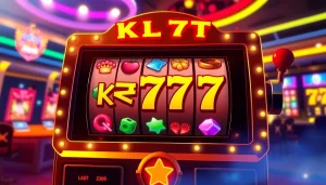 Spin the สล็อต777 slot machine with colorful symbols and a lively casino atmosphere.