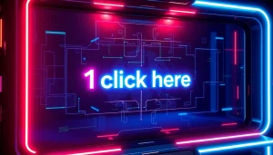 Engage with 1click here through a dynamic digital interface featuring modern design elements.