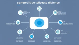 Visual representation of competitive intelligence services, showcasing research and analysis strategies for businesses.