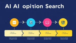 Visualize AI Opinion Search processes through an engaging infographic showcasing its steps and benefits.