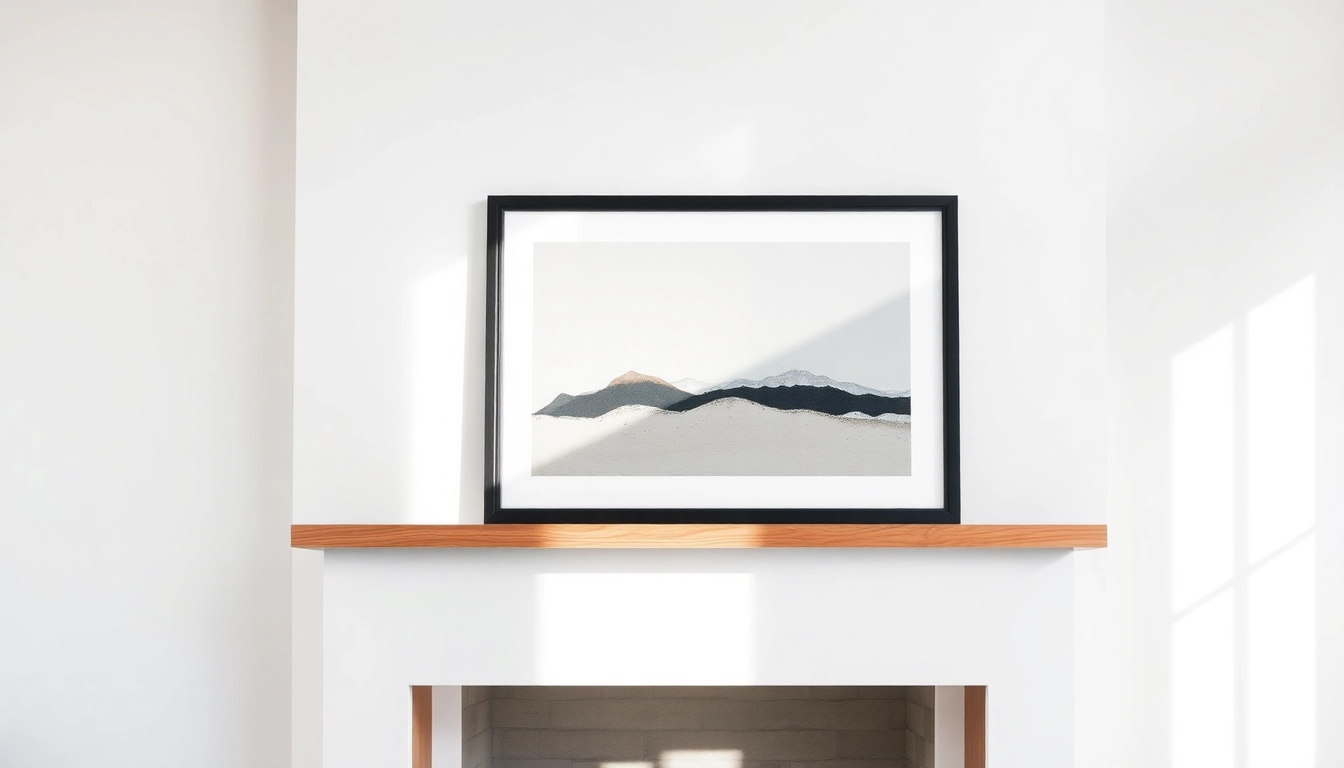 Stylish 20x30 frame displaying vibrant artwork in a modern interior setting.