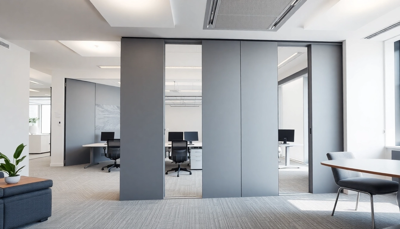 Maximize space flexibility with a Folding Partition Wall in a modern office setting.